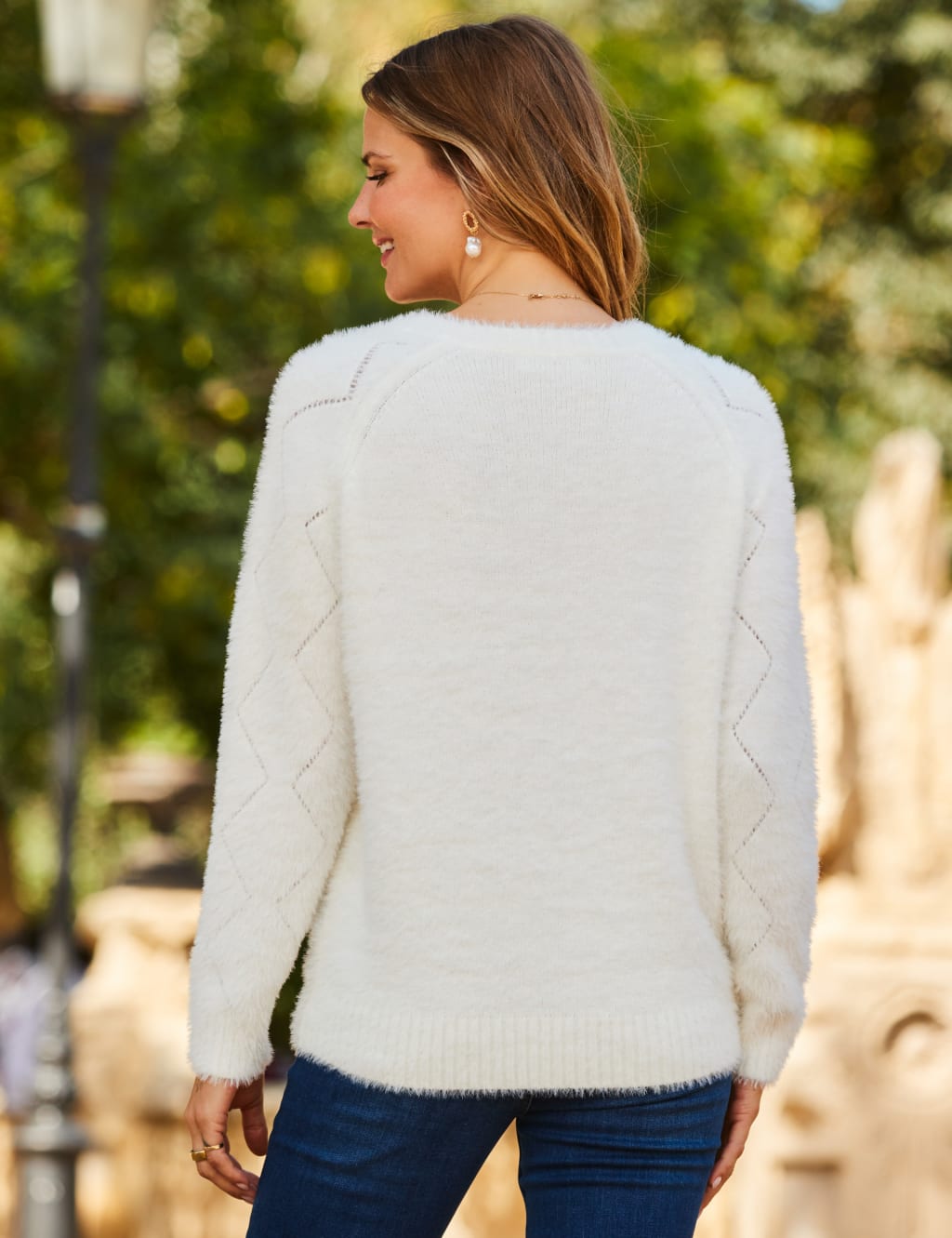 Pointelle Pearl Embellished Jumper SOSANDAR M S