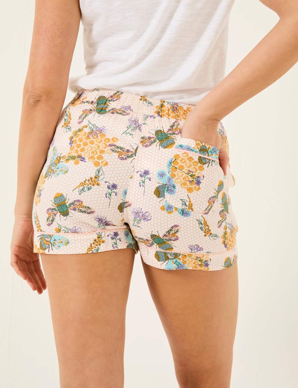 Bee Print Pyjama Shorts 4 of 5