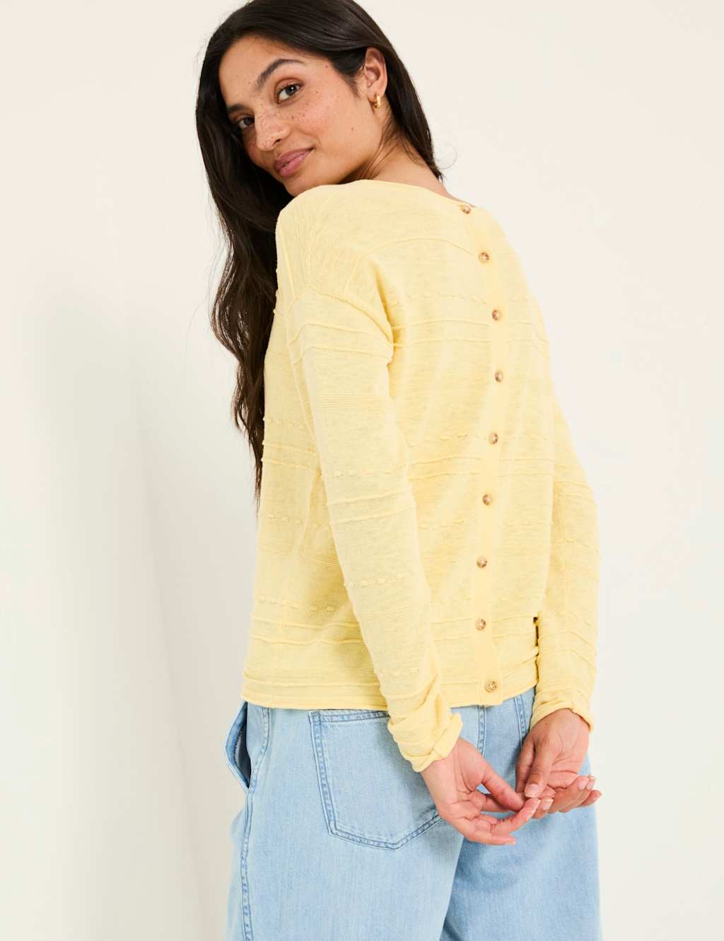 Cotton Rich Jumper with Linen 3 of 8