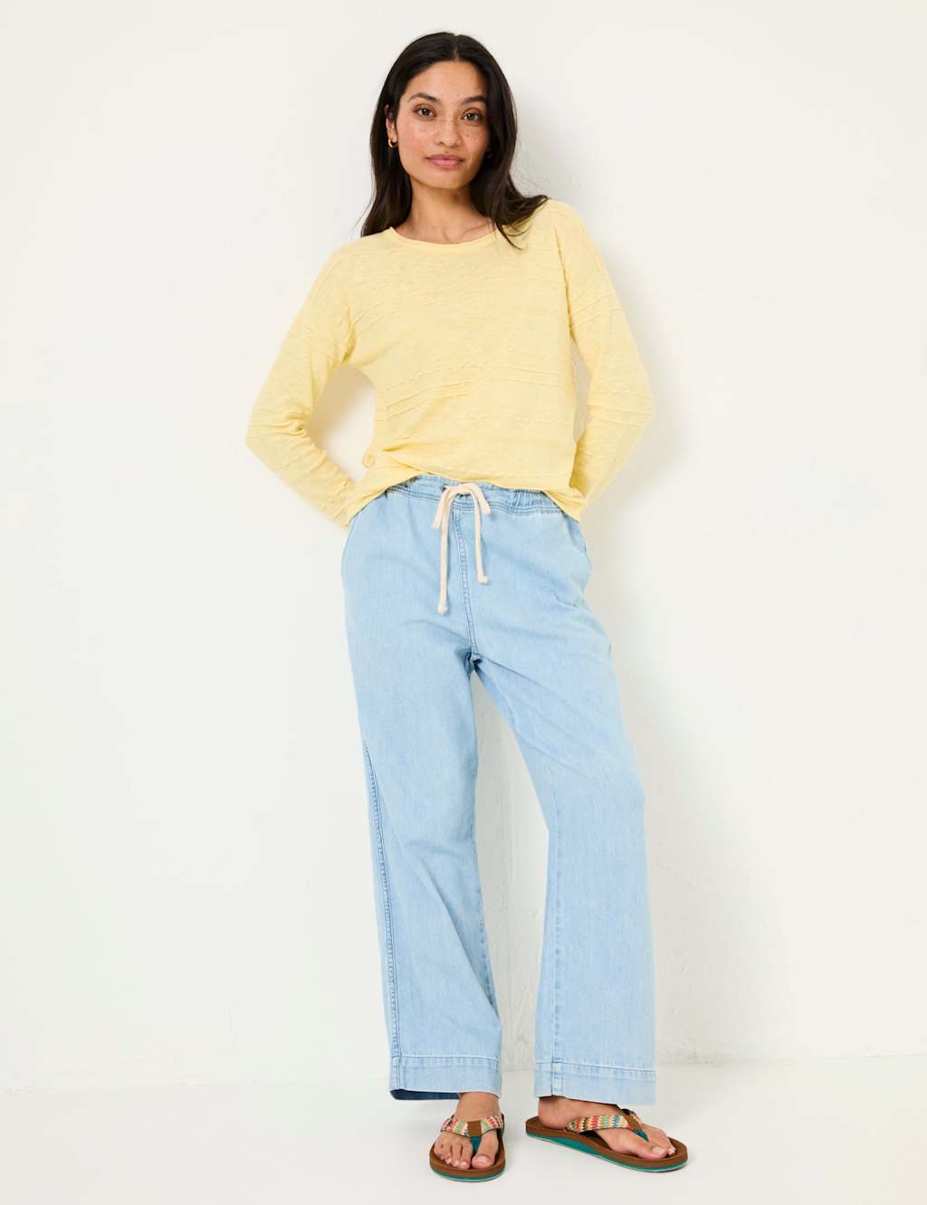 Cotton Rich Jumper with Linen 4 of 8