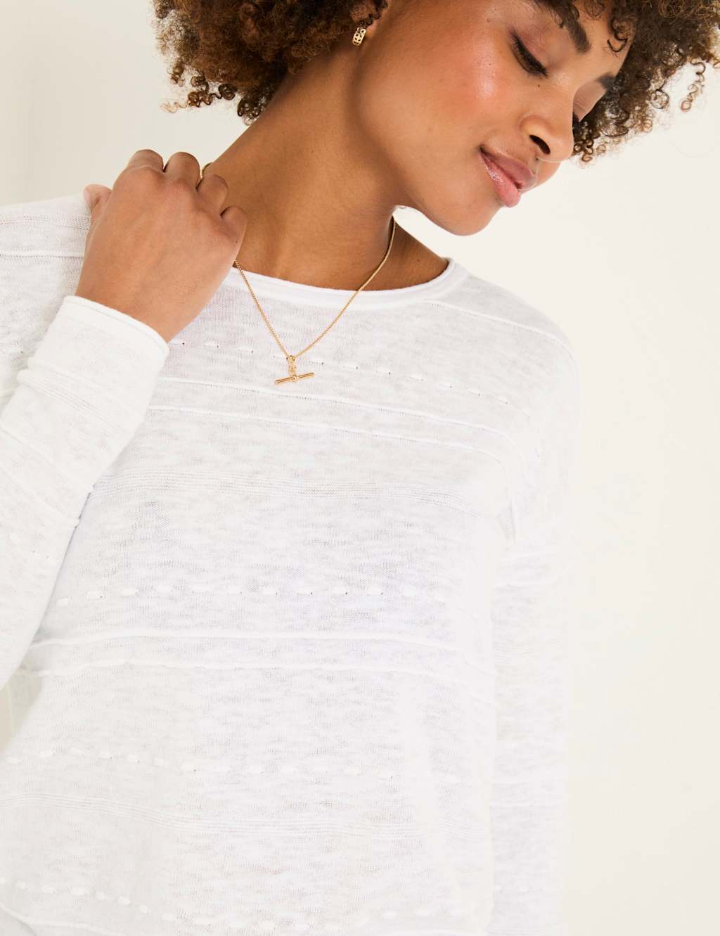 Cotton Rich Jumper with Linen 5 of 9
