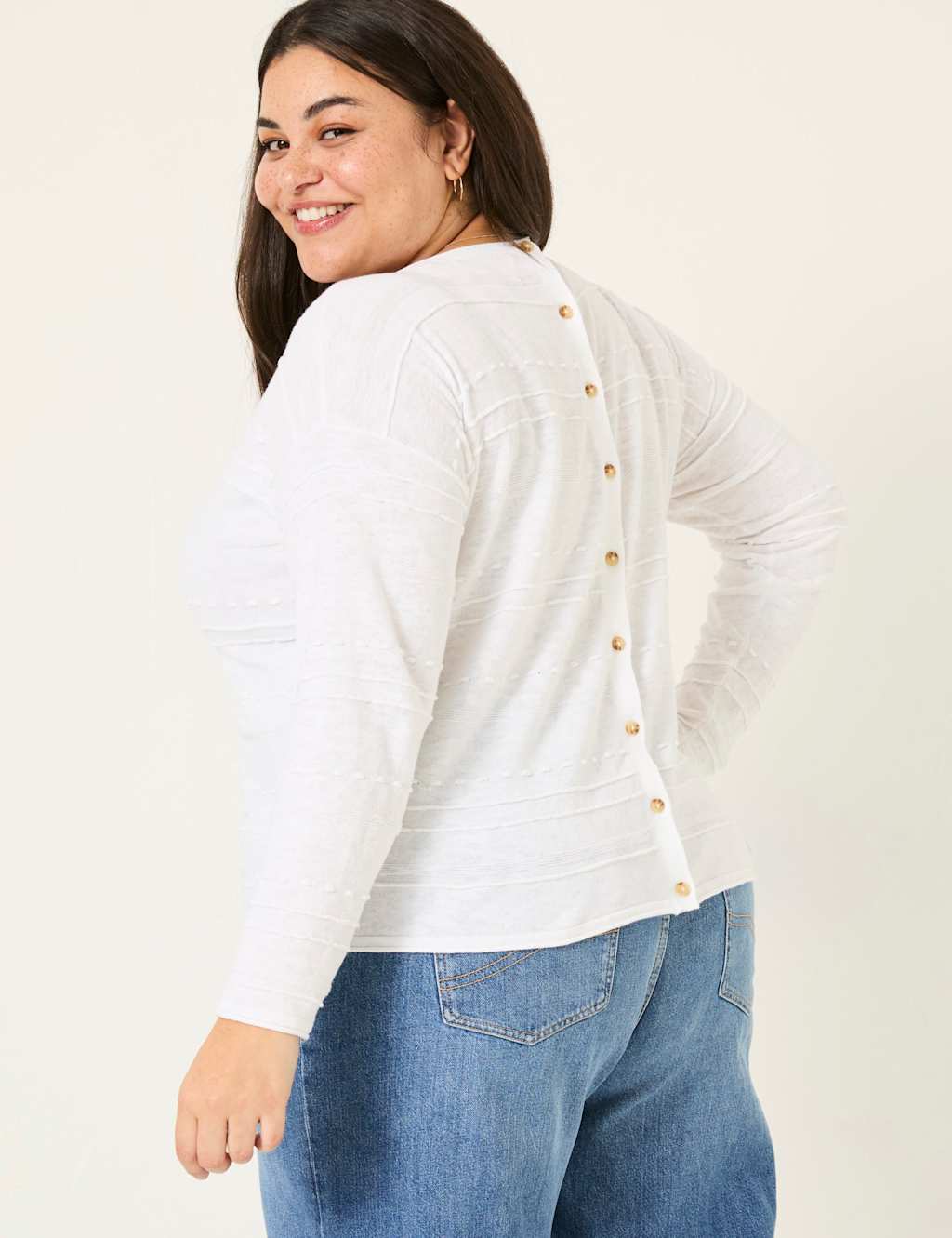 Cotton Rich Jumper with Linen 7 of 9