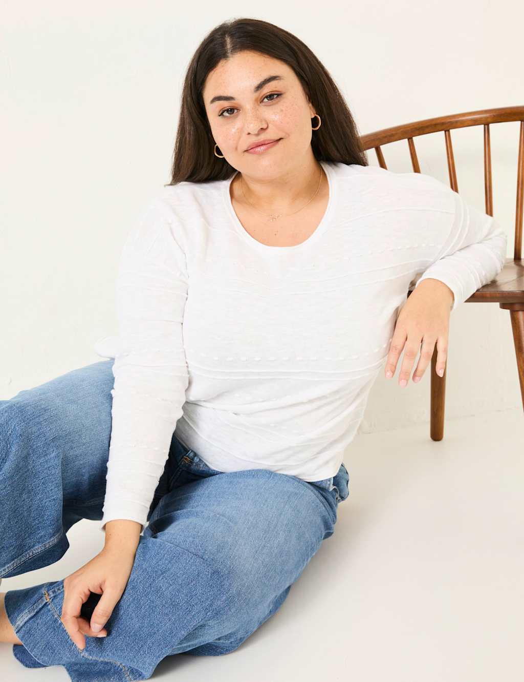 Cotton Rich Jumper with Linen 9 of 9