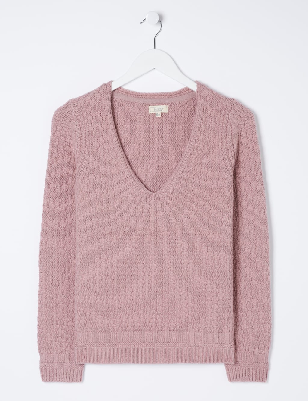 Cotton Blend Textured V-Neck Jumper 2 of 4
