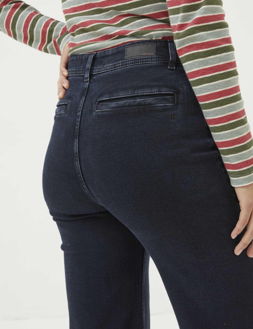 Fat face cropped jeans top