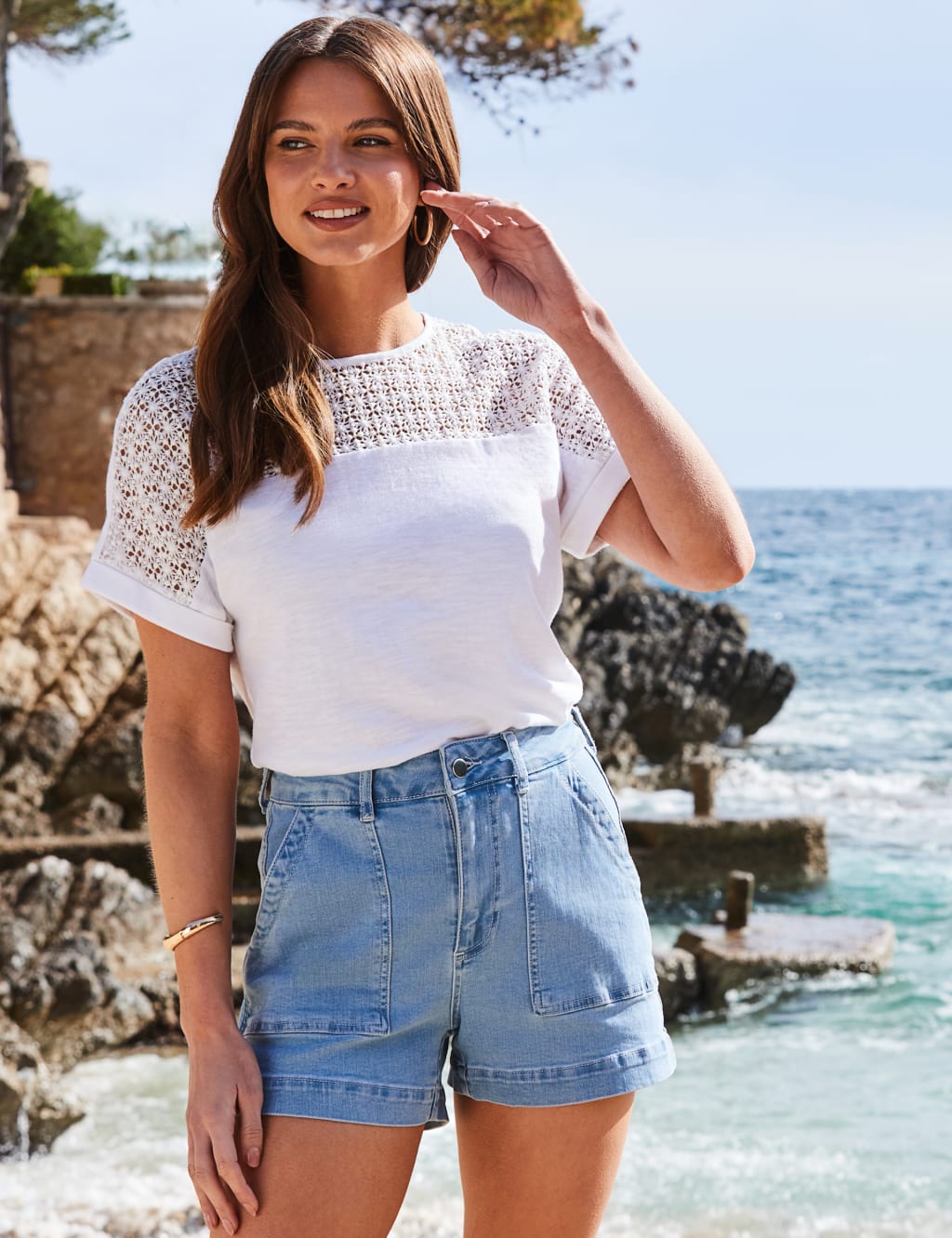 Flattering jean shorts online