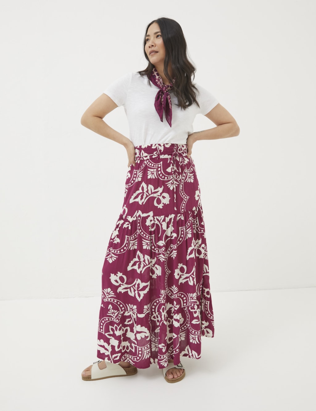 Floral a line maxi skirt online