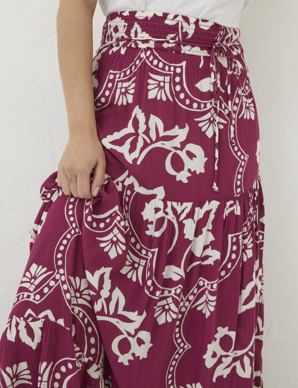 Floral maxi skirt short clearance