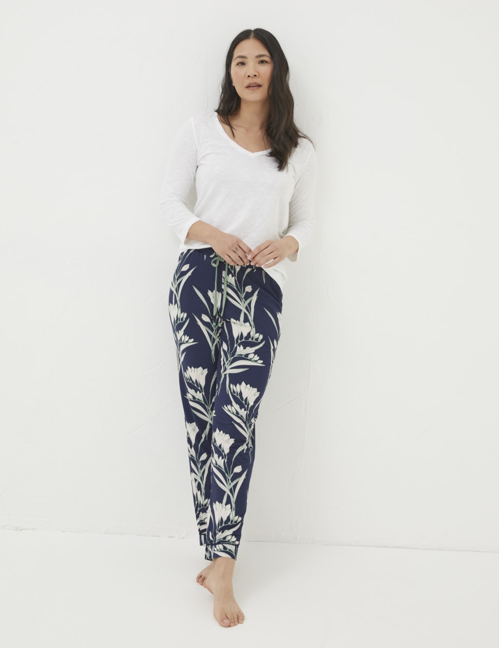 Floral Print Pyjama Bottoms FatFace M S