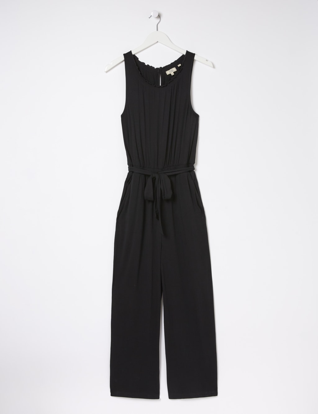 Jersey Sleeveless Cropped Wide Leg Jumpsuit 2 of 5