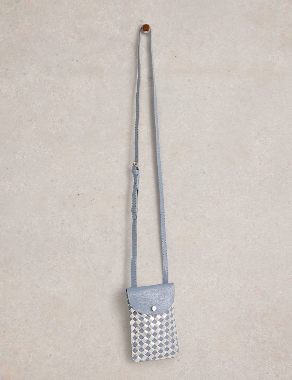 Leather Weave Cross Body Phone Bag 3 of 4