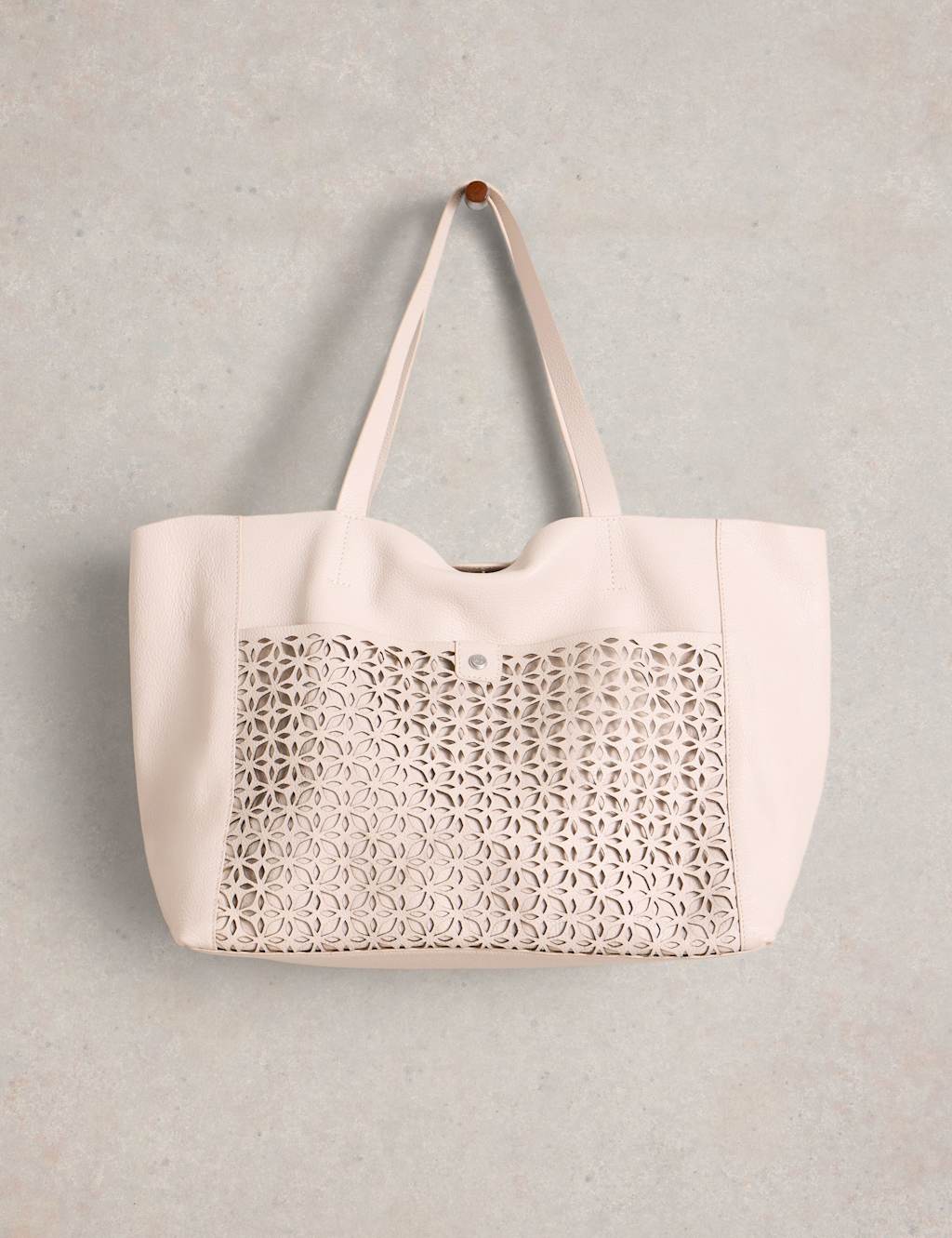 Leather Laser Cut Tote Bag 3 of 4