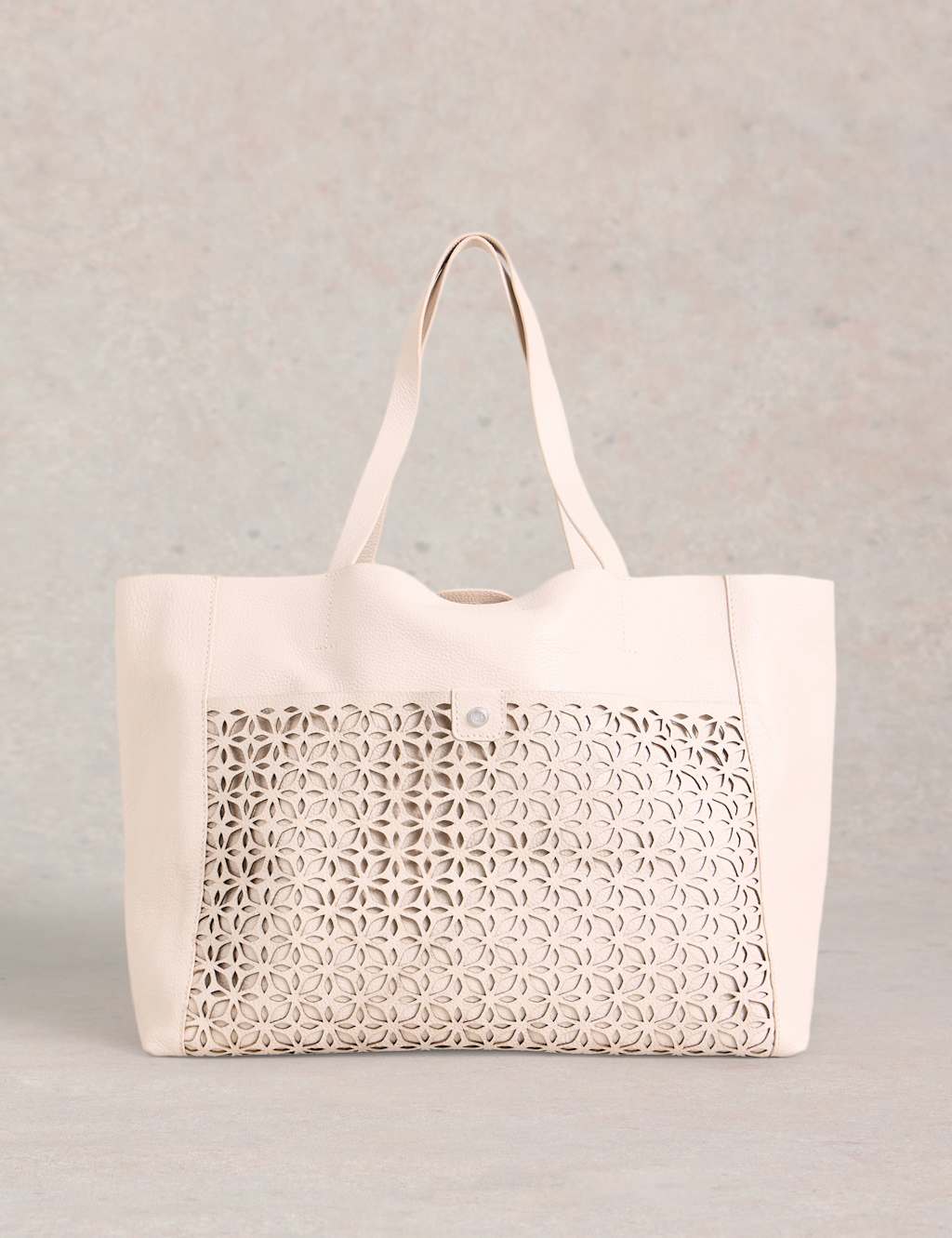 Leather Laser Cut Tote Bag 1 of 4