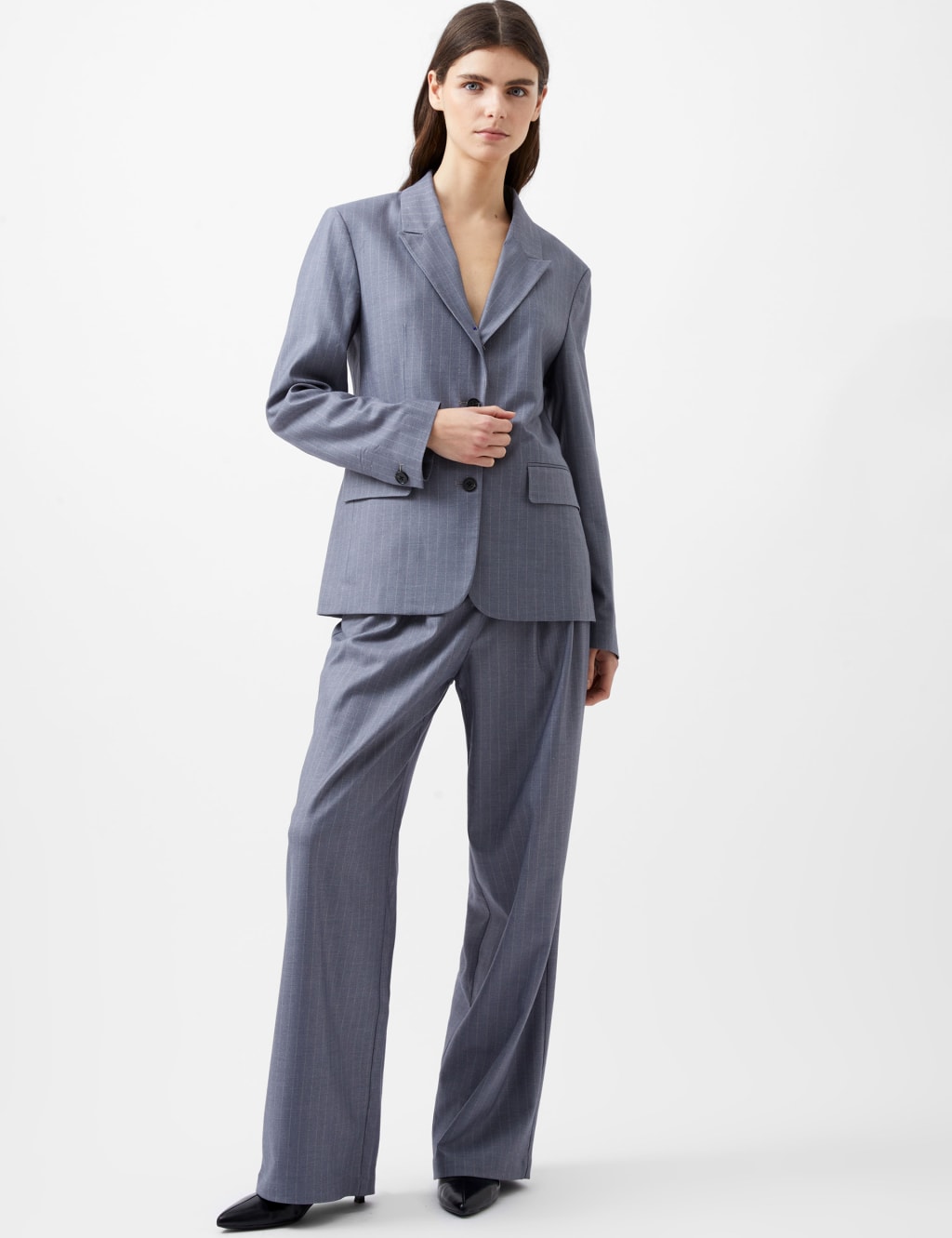Pinstripe Single Breasted Blazer 1 of 4
