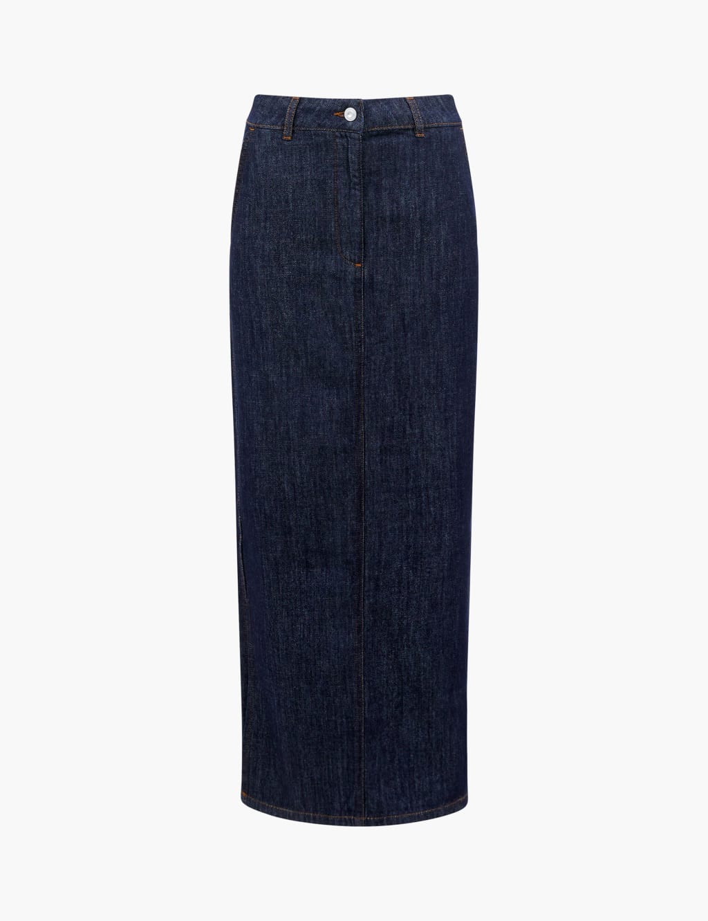 Denim Side Split Maxi Skirt 2 of 4