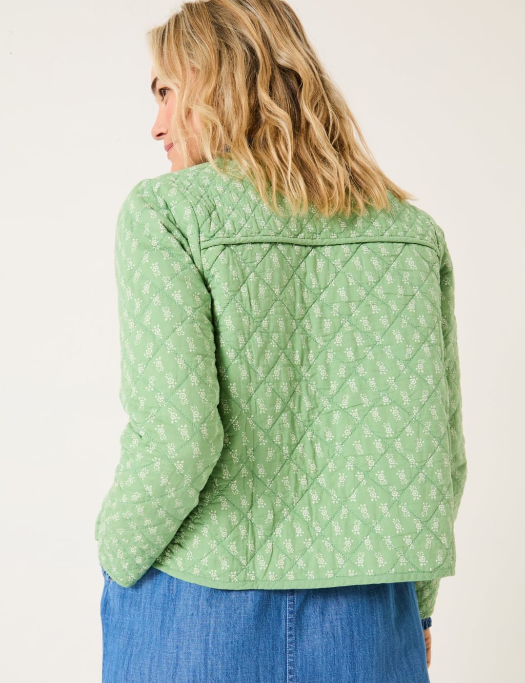 Pure Cotton Printed Quilted Short Jacket 4 of 5