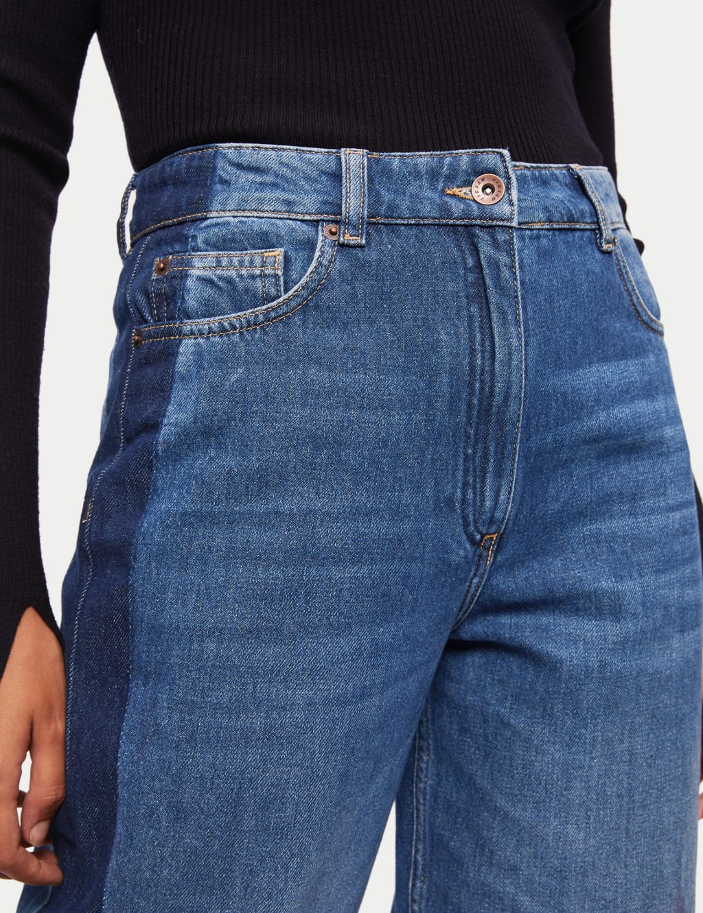 High Waisted Straight Leg Jeans 3 of 7