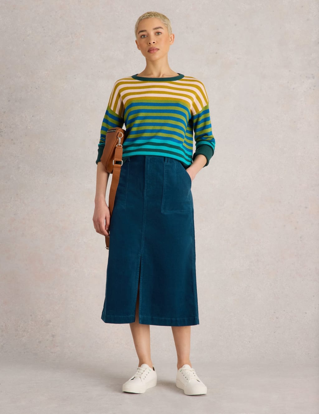 M&s a line midi skirt sales