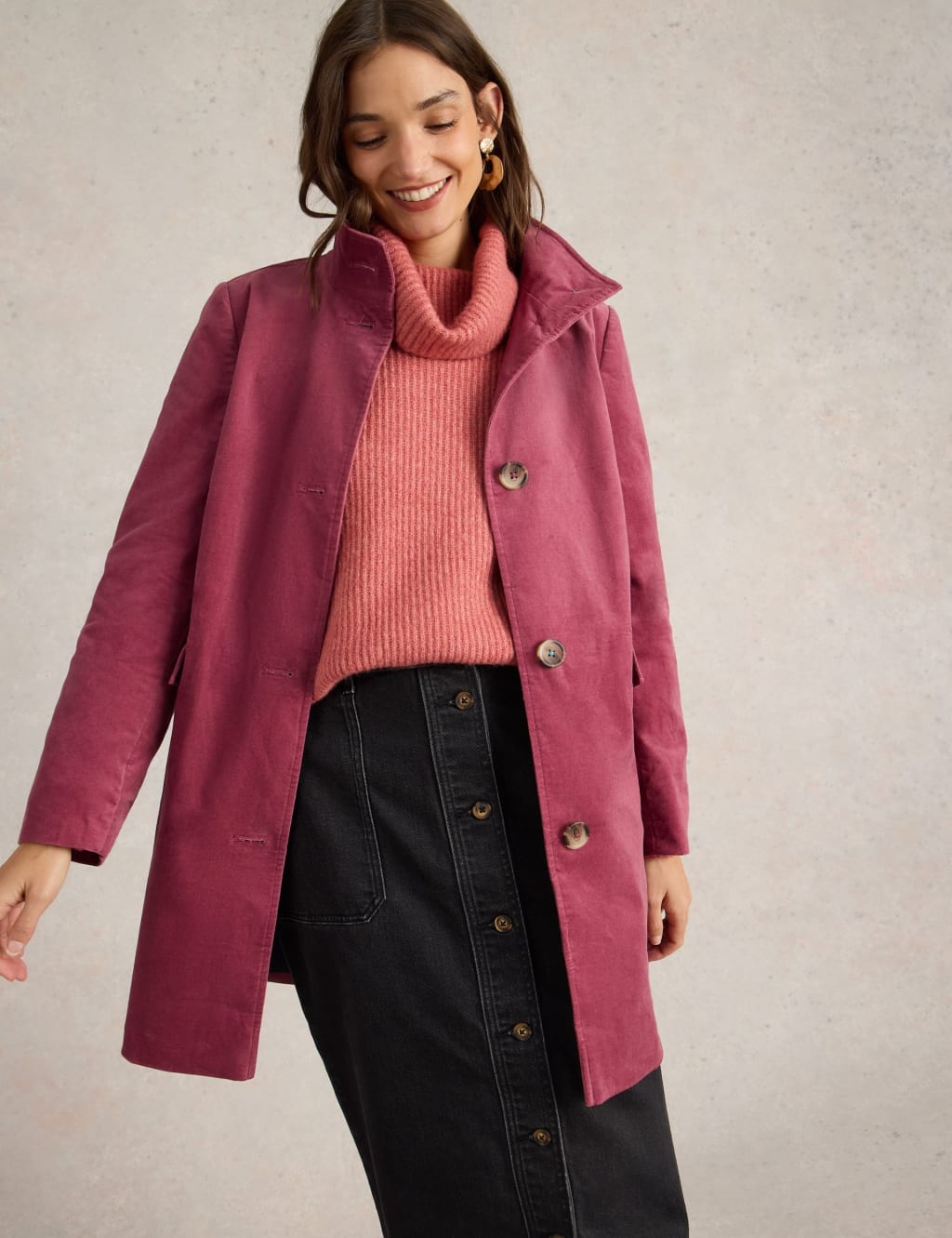 Cotton Rich Velvet Overcoat 3 of 6