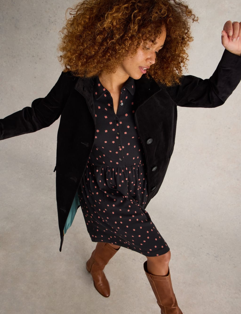 Cotton Rich Velvet Overcoat 3 of 6