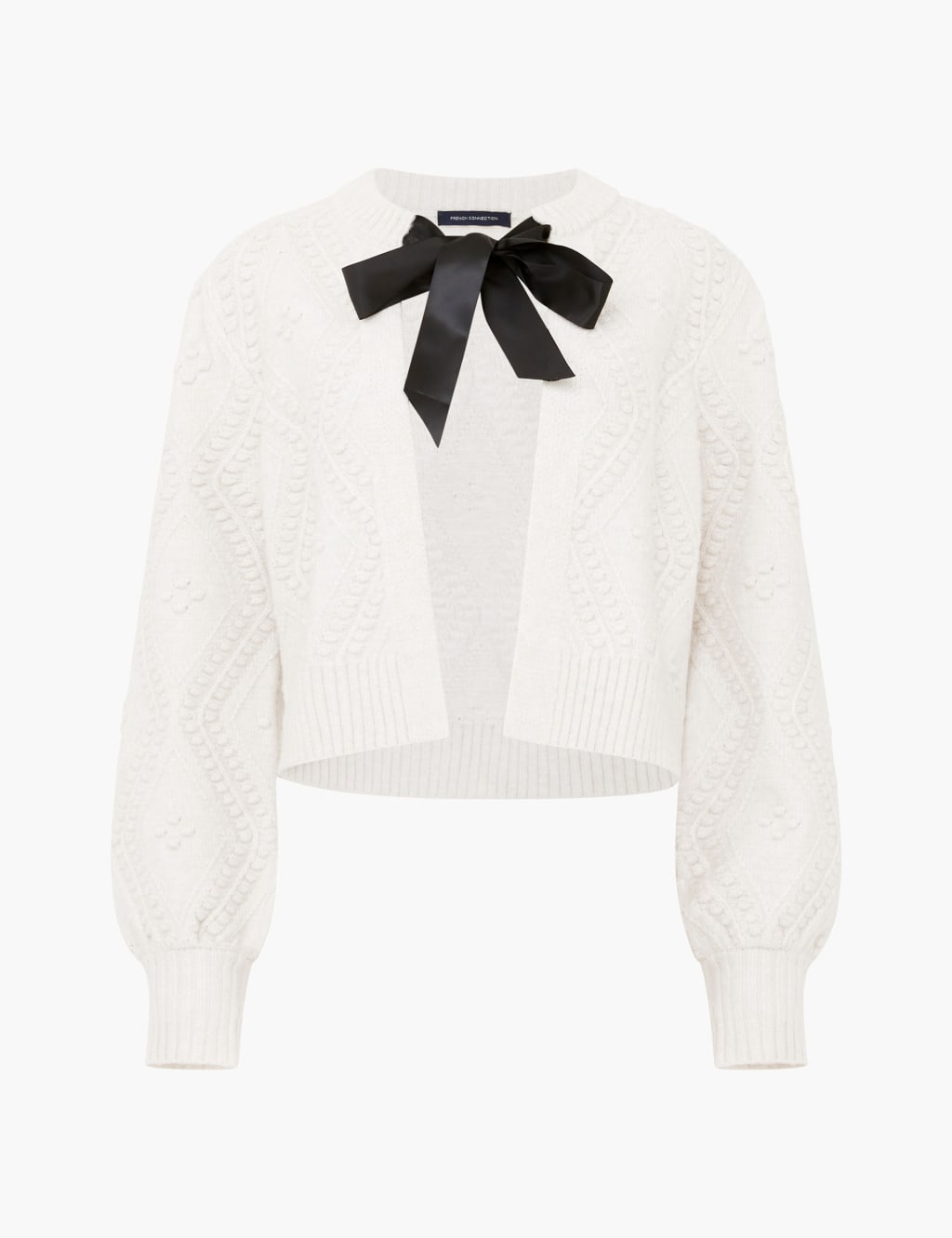 Textured Tie Neck Cardigan 2 of 6