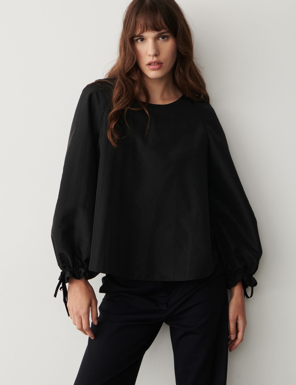 Round Neck Tie Fastening Top 1 of 4