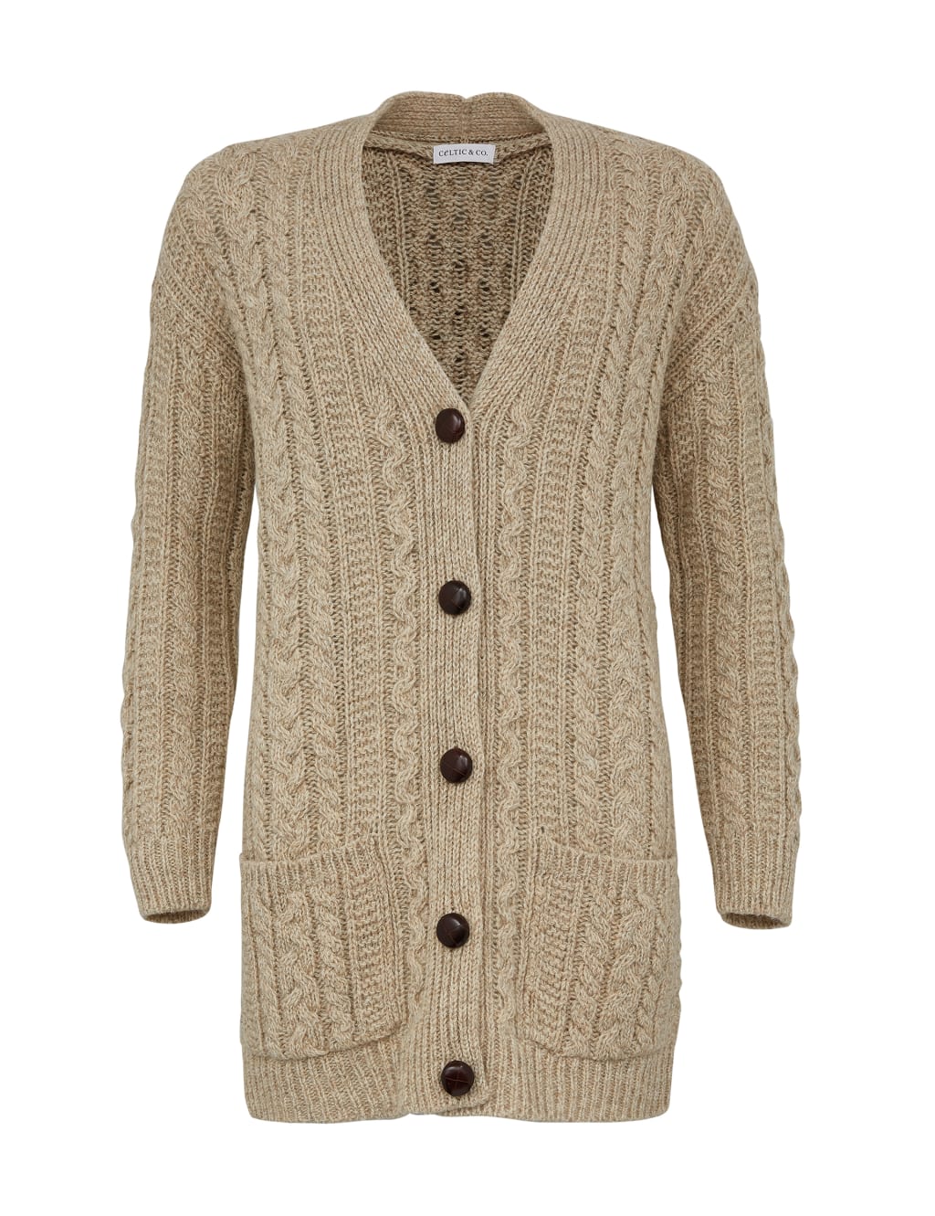Pure Wool Cable Knit Relaxed Cardigan 2 of 5