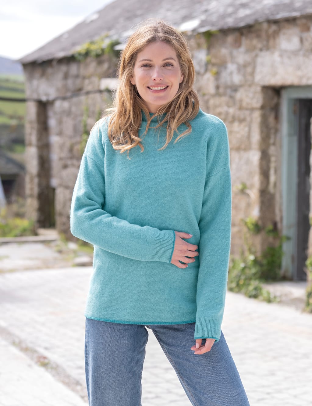 Pure Wool Striped Funnel Neck Jumper 9 of 9