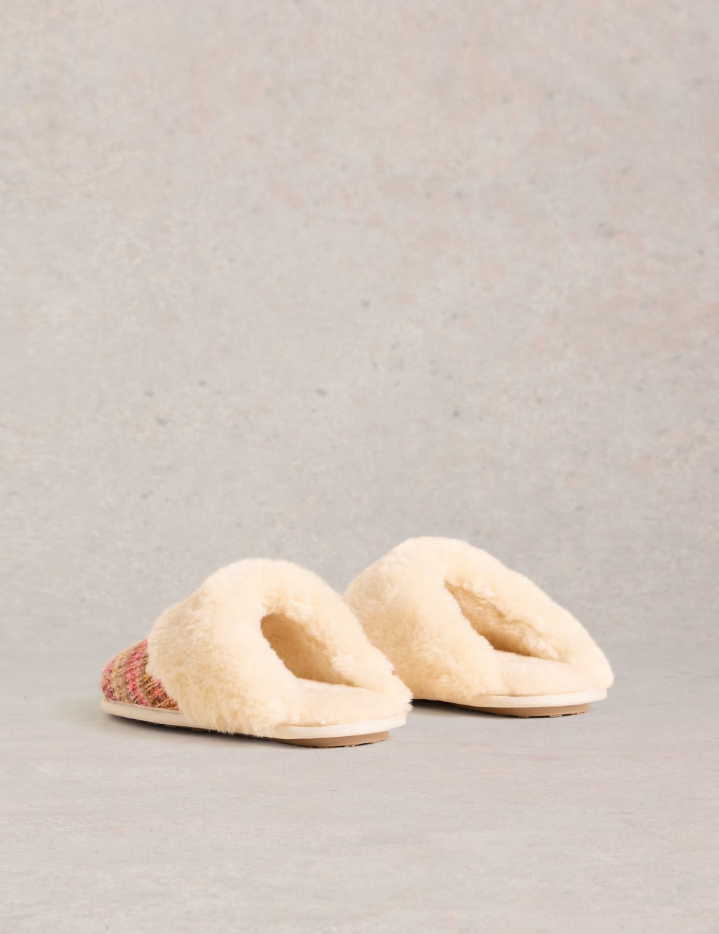 Knitted Faux Fur Mule Slippers 3 of 4