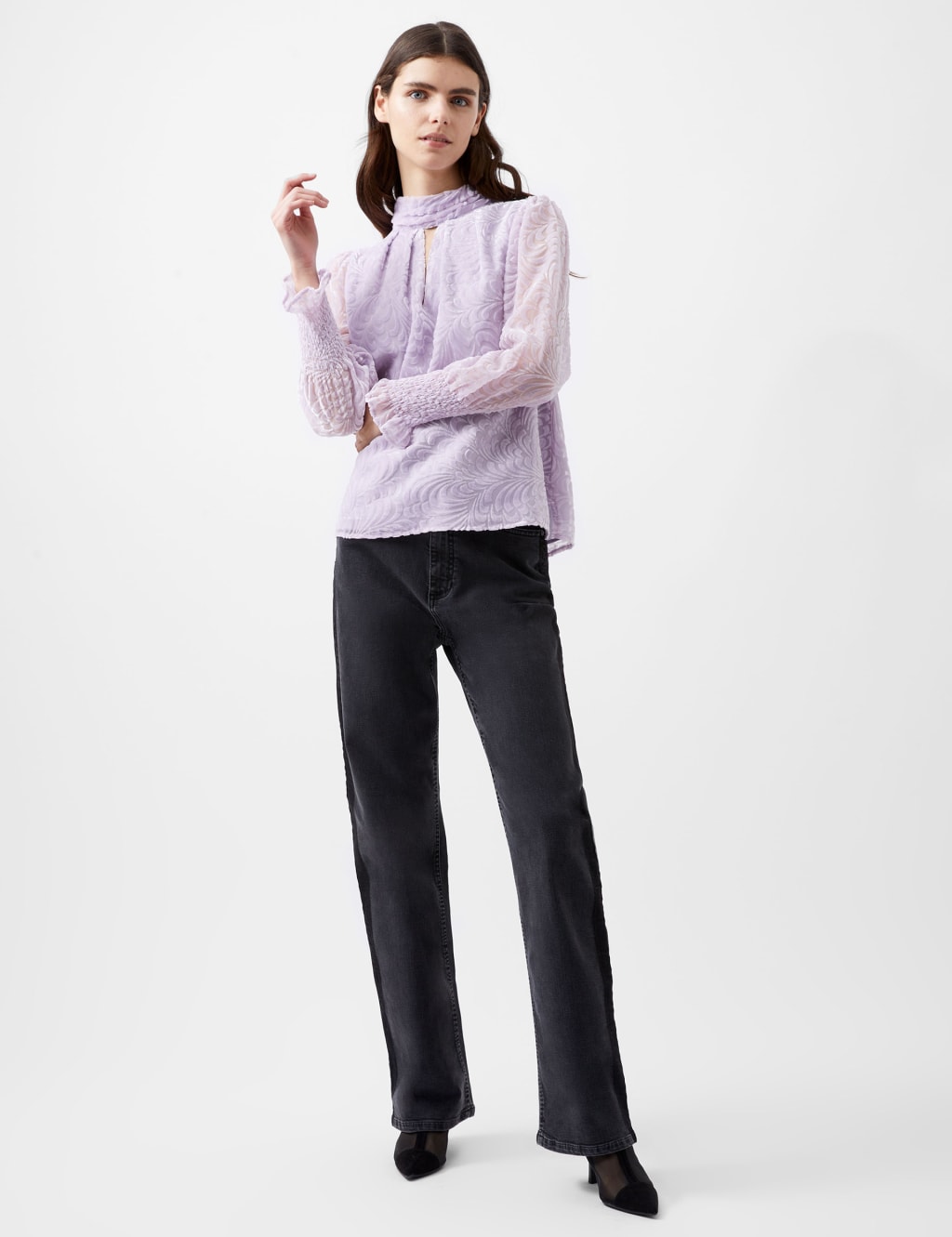 Geometric High Neck Blouse 3 of 4