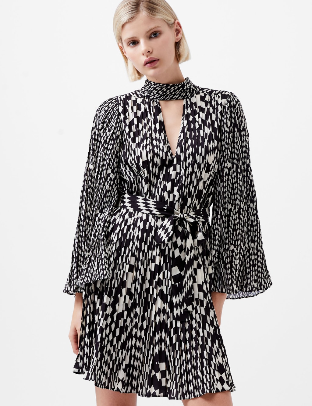 Checked skater dress cheap