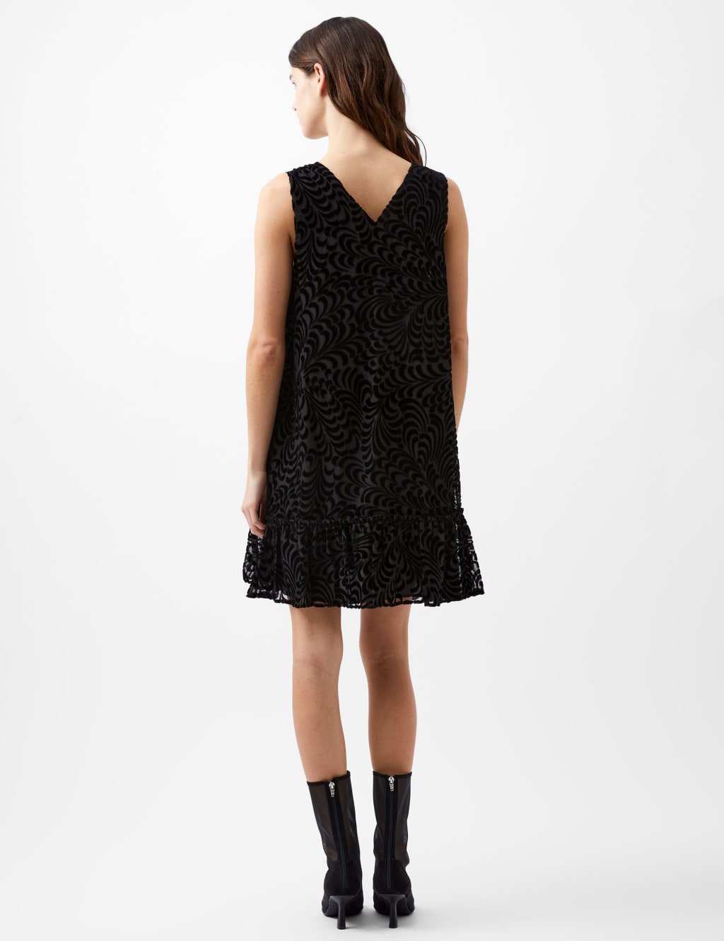 Floral V-Neck Mini Swing Dress 4 of 4