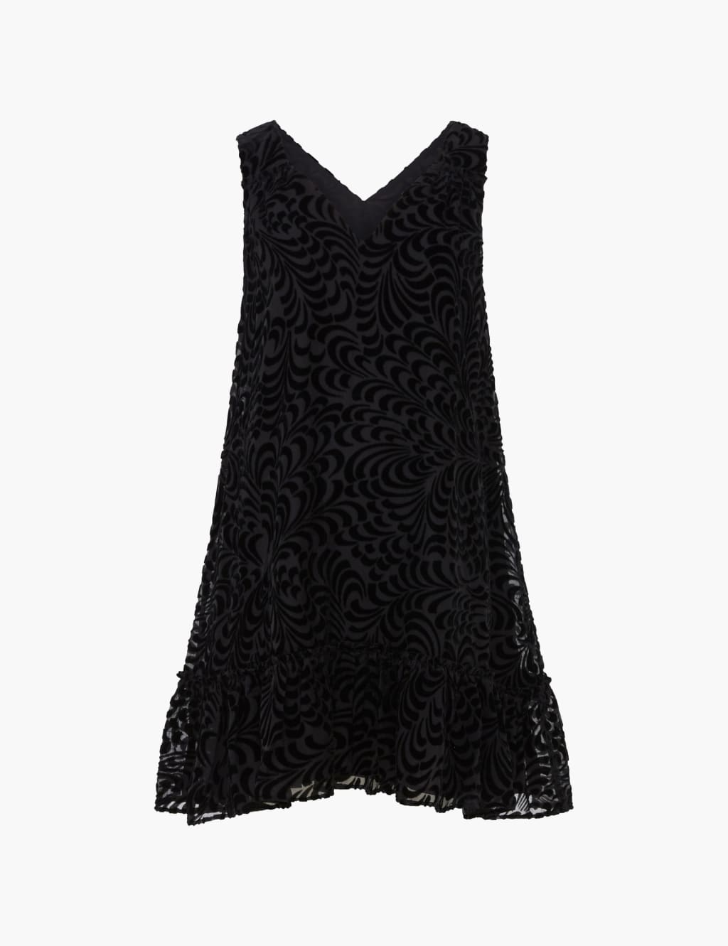Floral V-Neck Mini Swing Dress 2 of 4