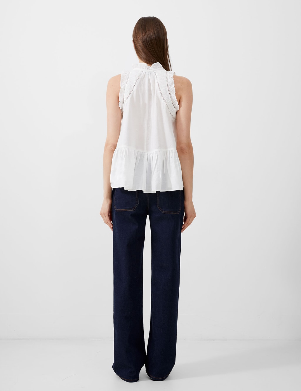 Frill High Neck Sleeveless Peplum Top 4 of 4