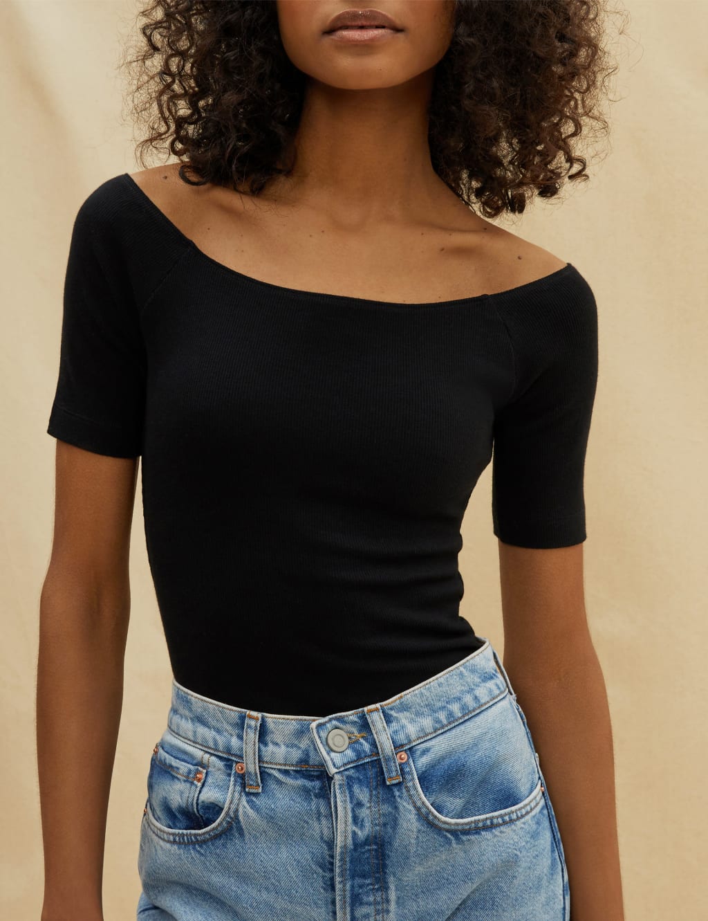 Cotton Rich Bardot Top Albaray M S