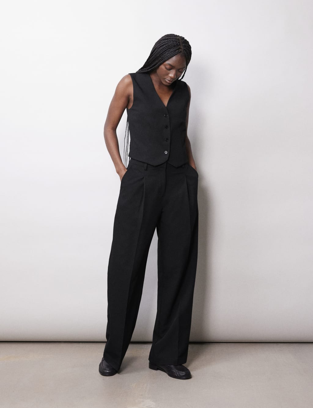 Pleat Front Wide Leg Chinos 5 of 5