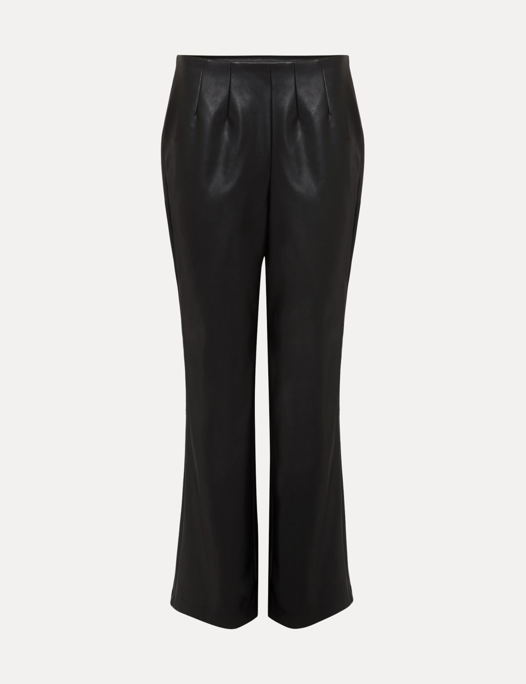 Leather Look Slim Fit Cropped Trousers 2 of 7