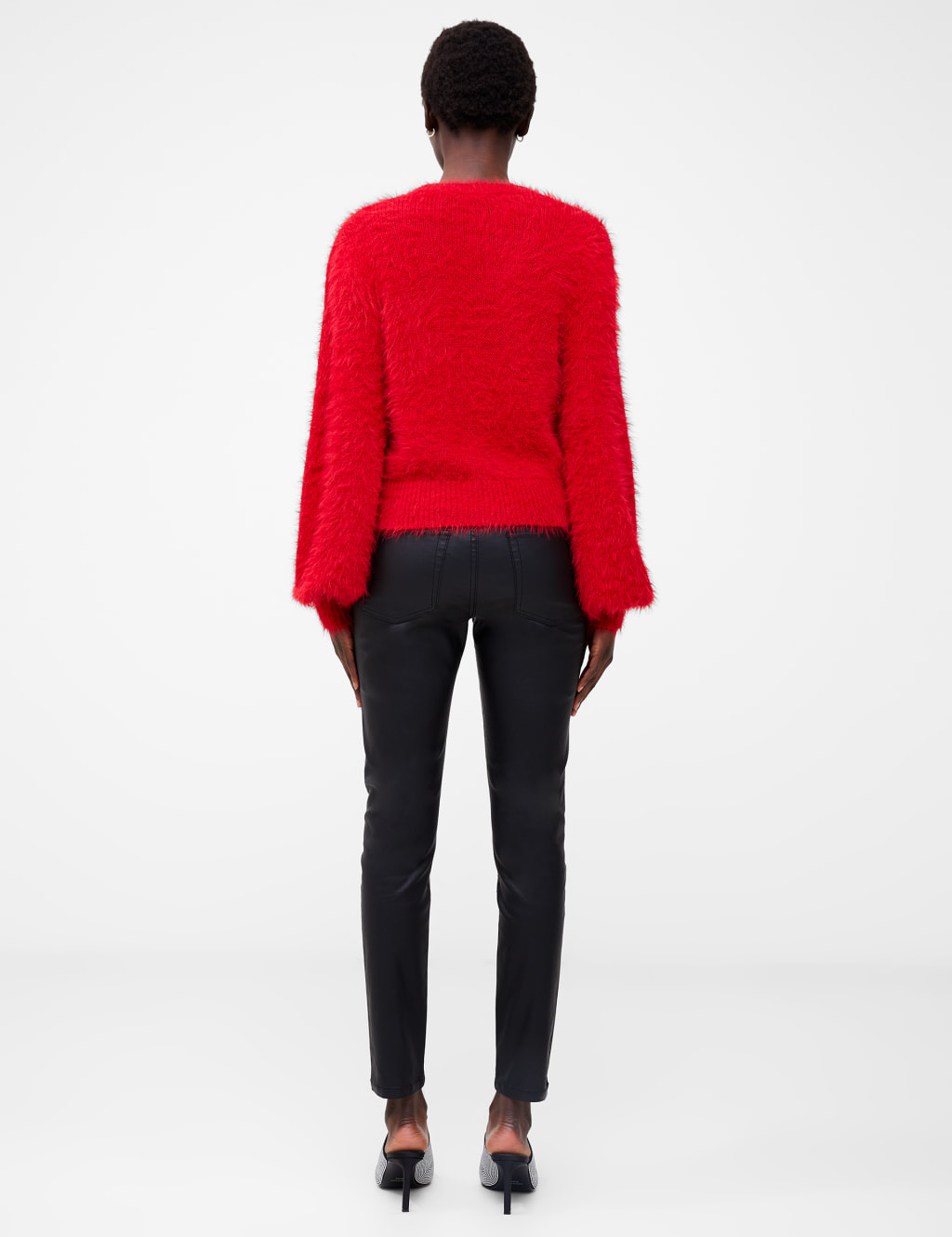 Textured V-Neck Button Front Cardigan 4 of 4