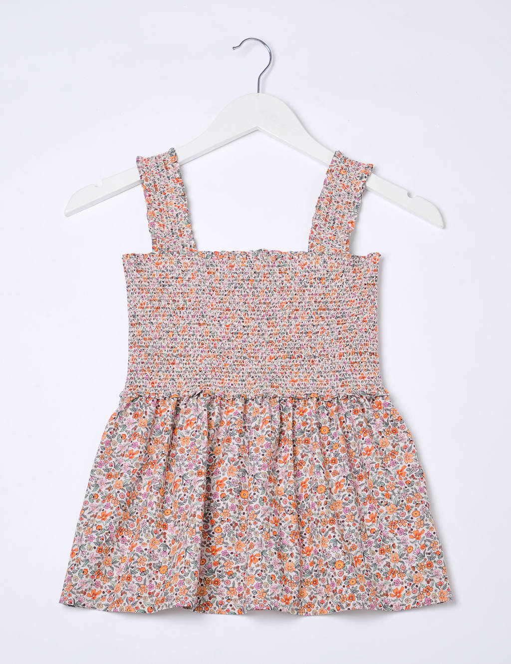 Cotton Rich Ditsy Floral Peplum Top 2 of 6
