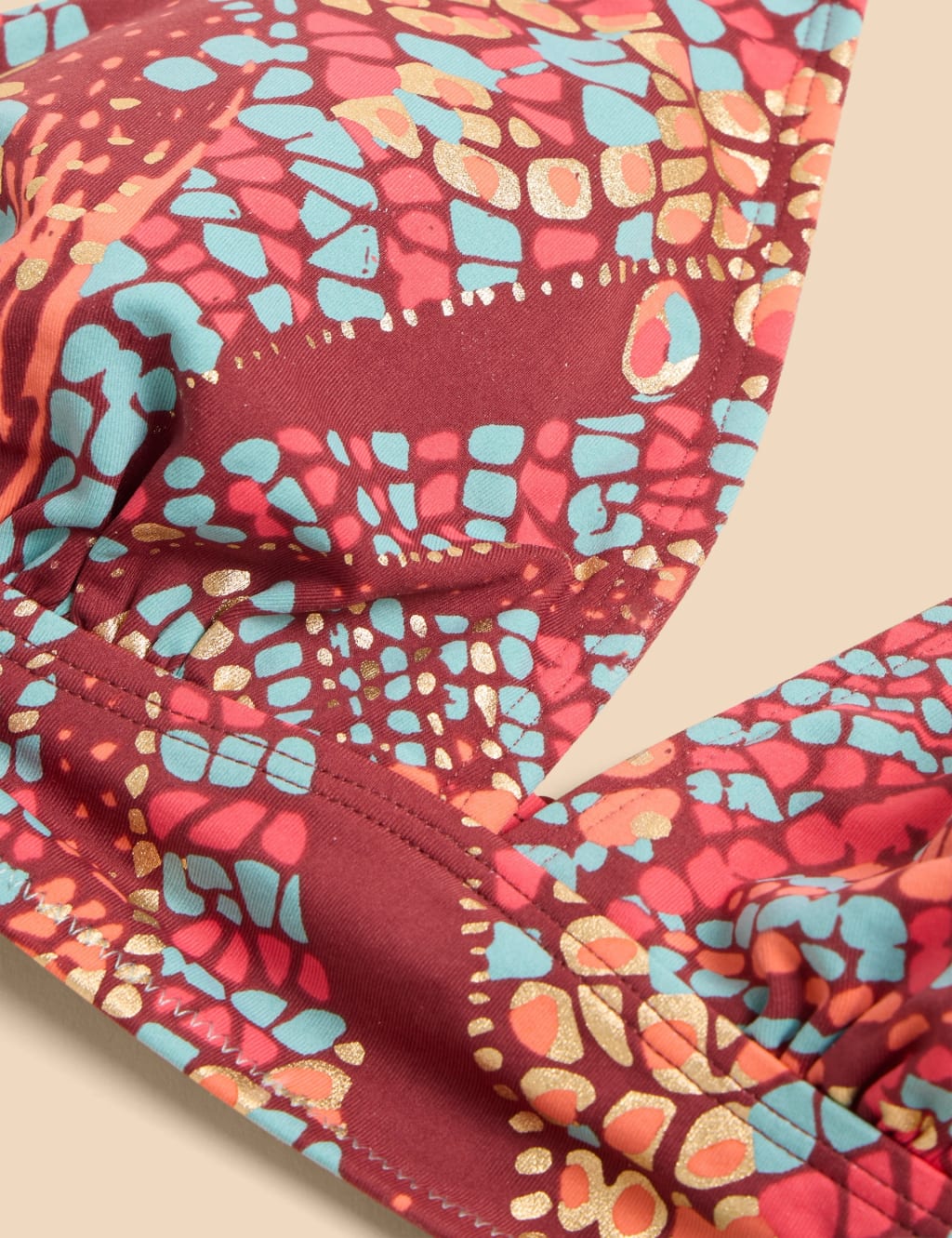 Printed V-Neck Bikini Top 6 of 6