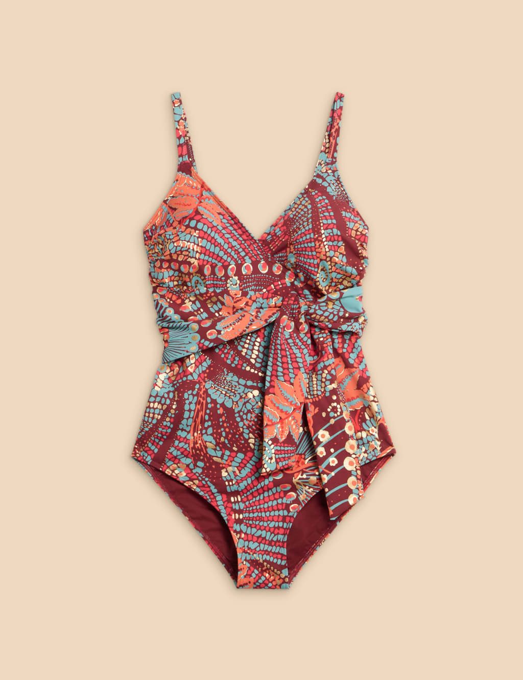 Printed V-Neck Swimsuit 2 of 6