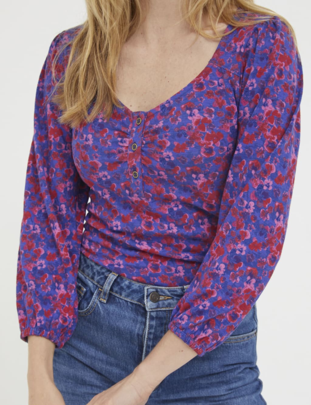 Cotton Modal Blend Floral Top 4 of 4