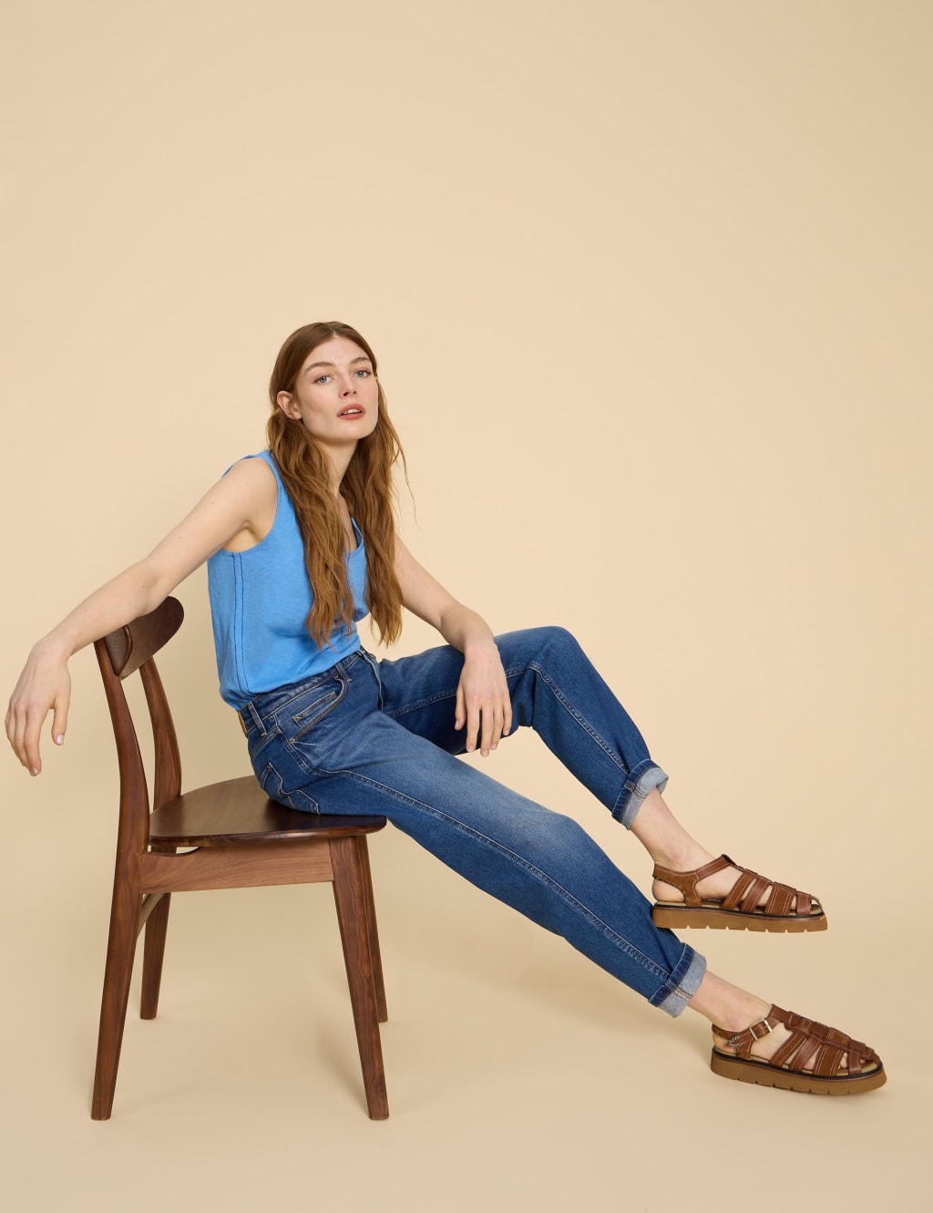 Freya Mid Rise Straight Leg Jeans 1 of 6