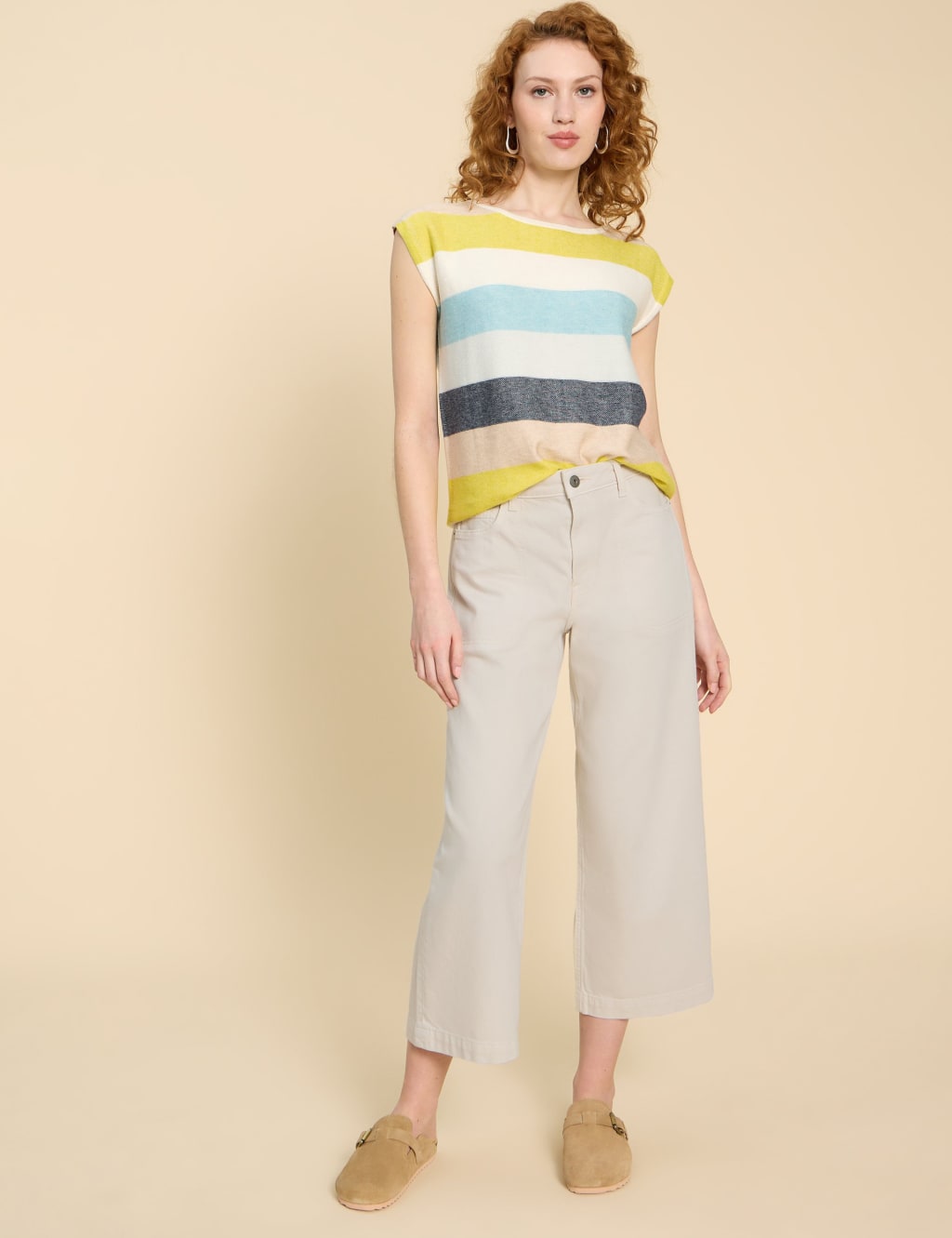 Mid rise wide leg crop jean cheap