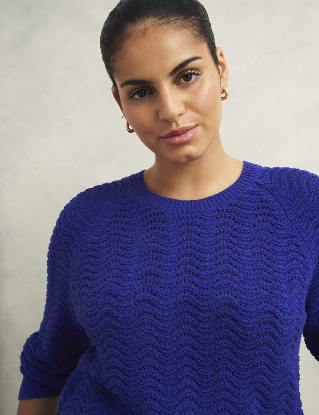 Pure Cotton Textured Jumper 5 of 7