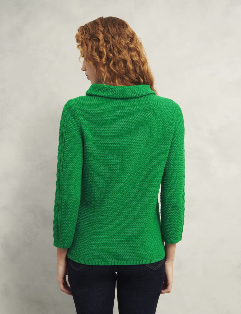 Pure Cotton Textured Roll Neck Jumper 4 of 6