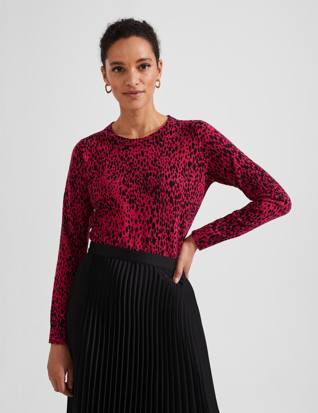 M&s leopard print jumper on sale
