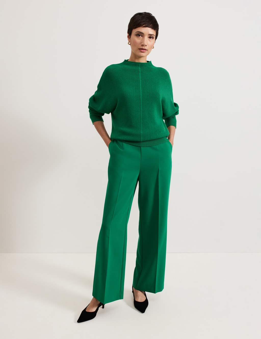 Textured Funnel Neck Batwing Jumper 3 of 6