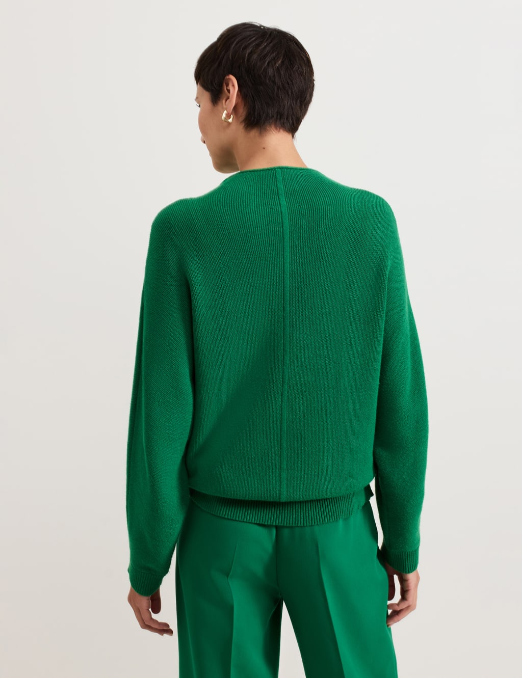 Textured Funnel Neck Batwing Jumper 4 of 6