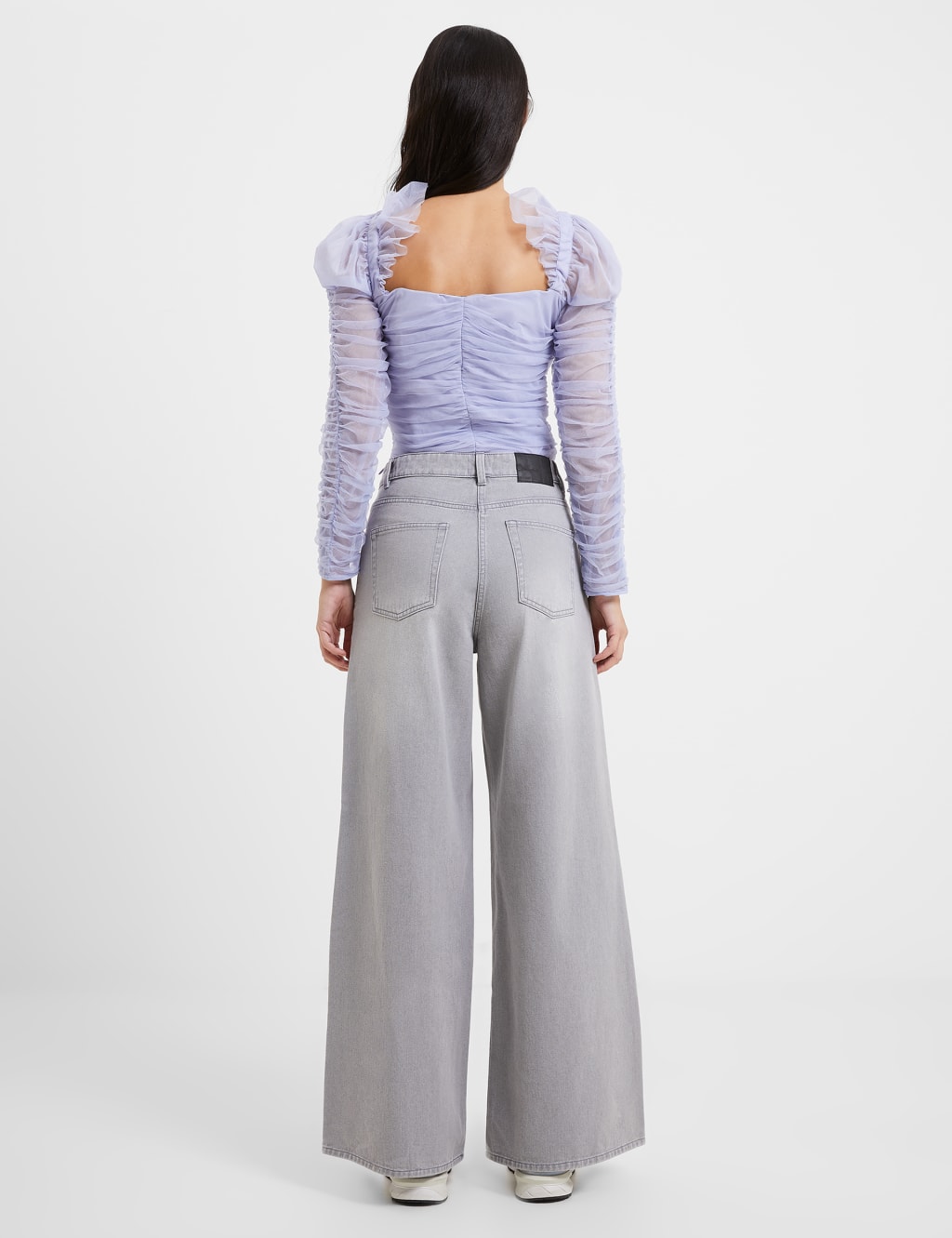Relaxed Pure Cotton Mid Rise Wide Leg Jeans 3 of 4